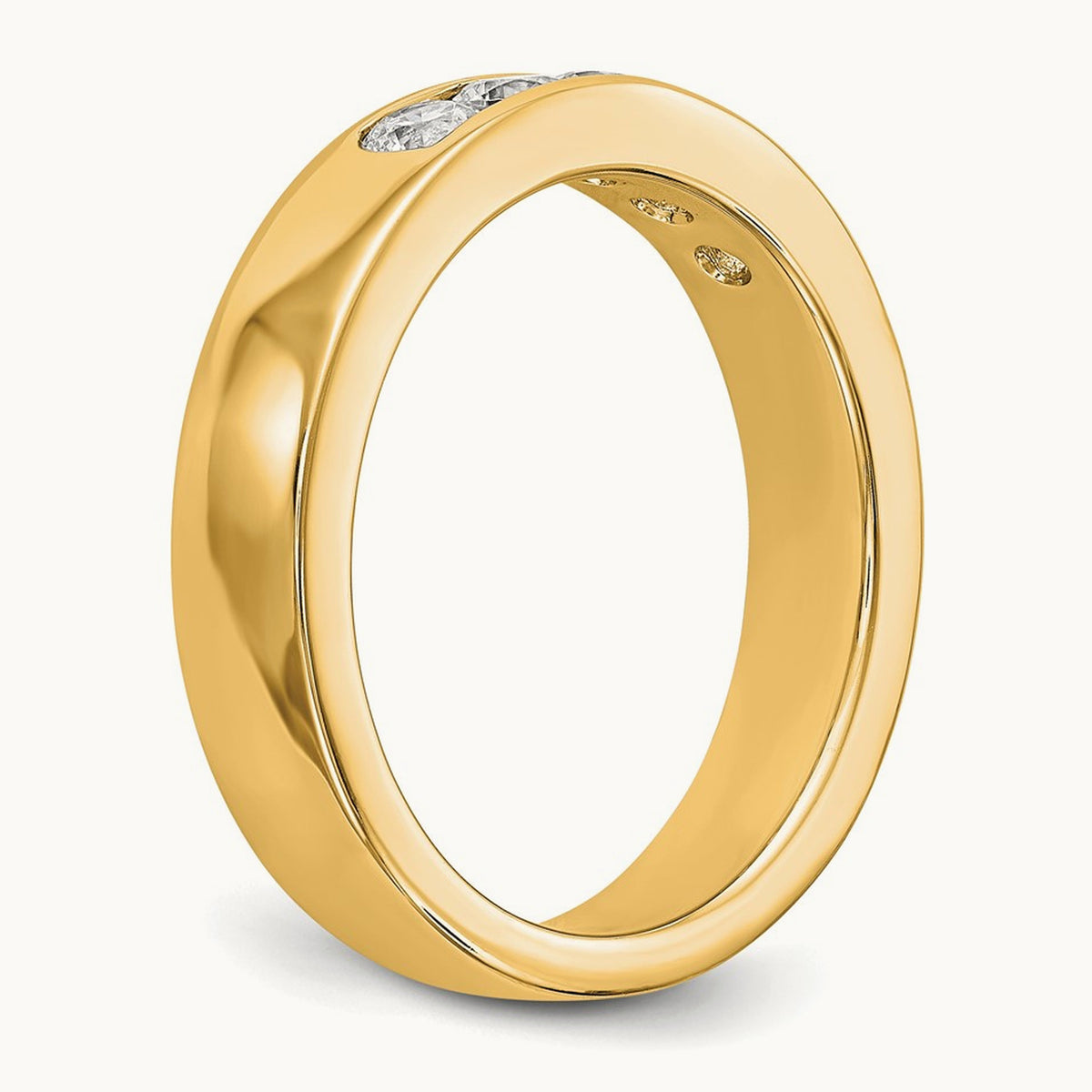 Setting: 5- Stone Closed Channel Band Mounting, 2.9mm, 14K Gold — 14K Yellow Gold