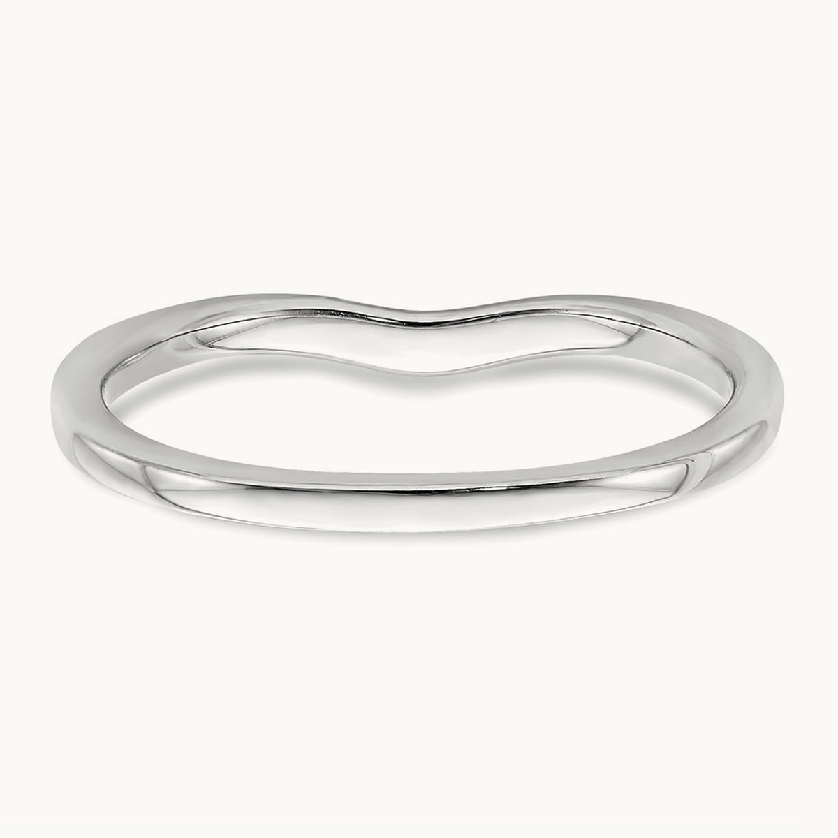 Diamond Contoured Wedding Band, 14K Rose Gold
