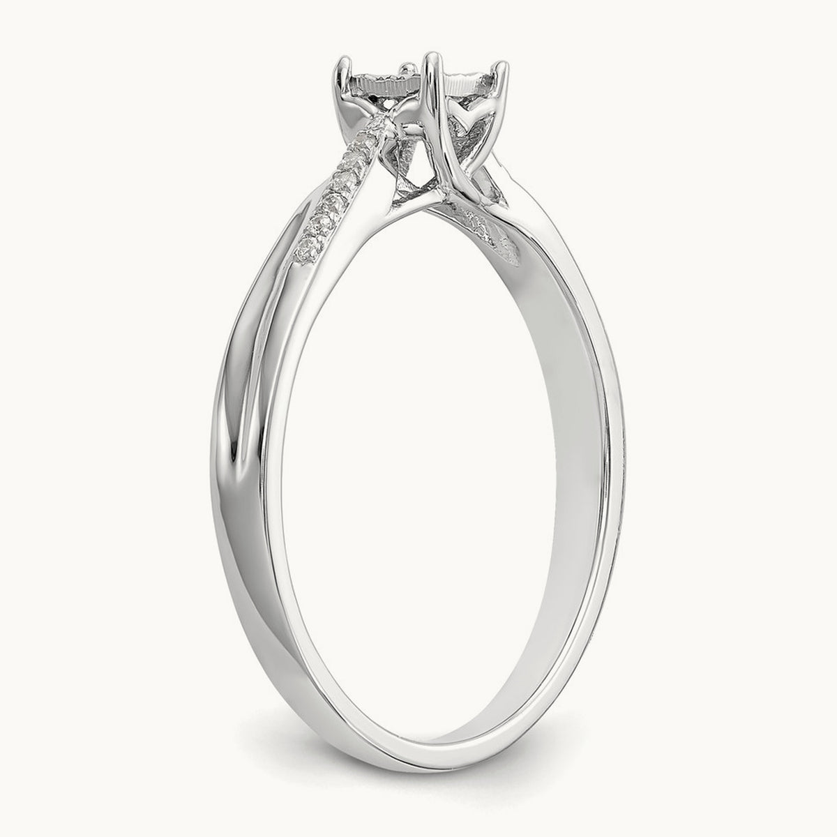 Complete Diamond Engagement Ring — 10K White Gold