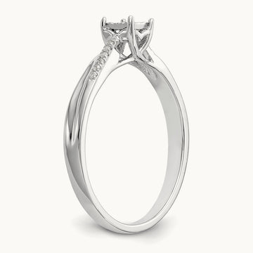 Complete Diamond Engagement Ring — 10K White Gold