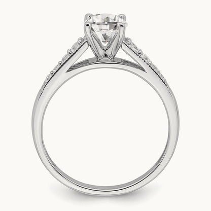 1ct Round Semi-Mount Engagement Dia Ring, 14K White Gold
