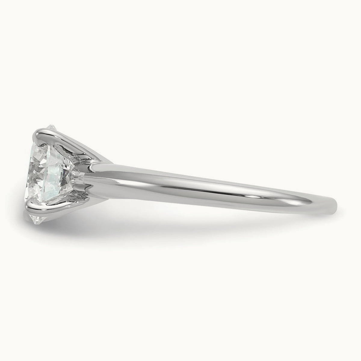 Round Solitaire Engagement Ring, 0.25-5.00 ct tw Lab-Grown Diamond — 2 ct, 14K White Gold