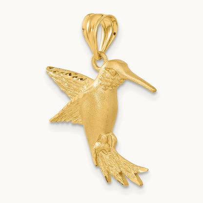 Hummingbird Charm, 14K