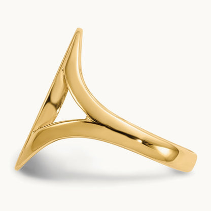 9.0x16. Closed Back Signet Ring, 5mm, 14K