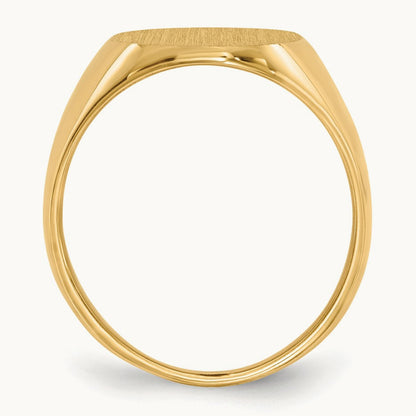 13.0x16. Closed Back Signet Ring, 0mm, 14K