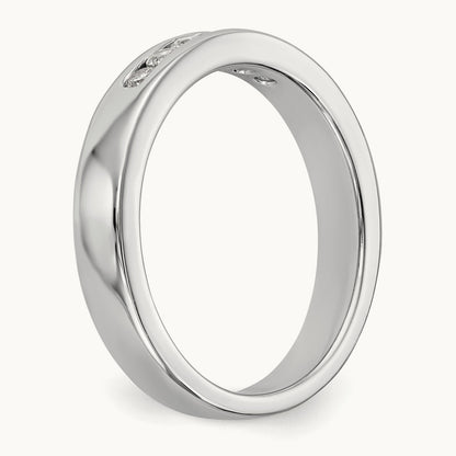 6- Stone Closed Channel Band Mounting, 2.1mm, 14K White Gold