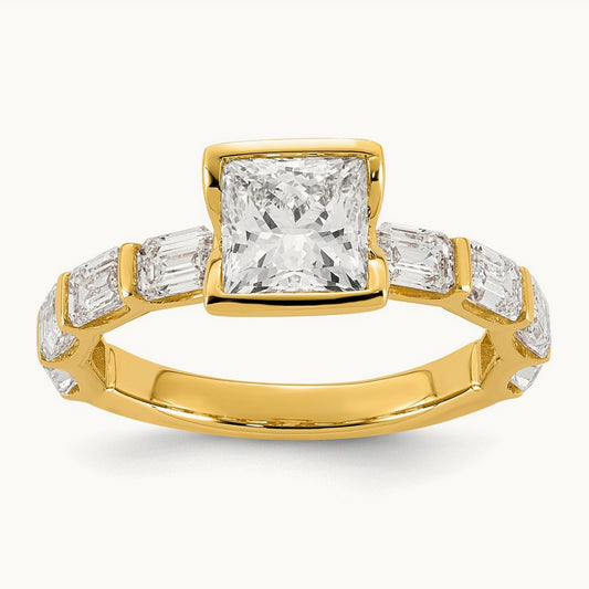 Princess Center Ring, 3.00 ct tw Lab-Grown Diamond