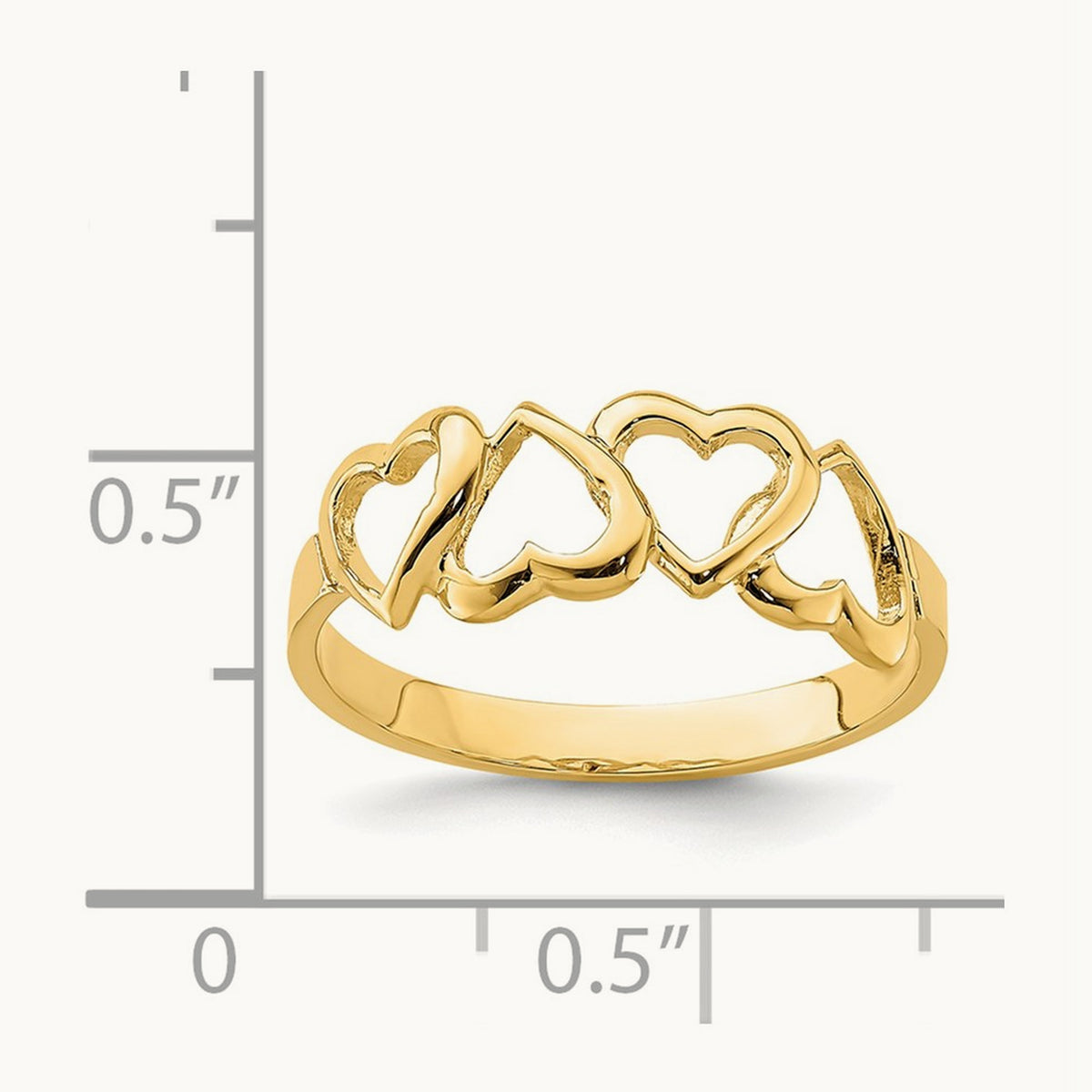 Polished Heart Ring, 14K