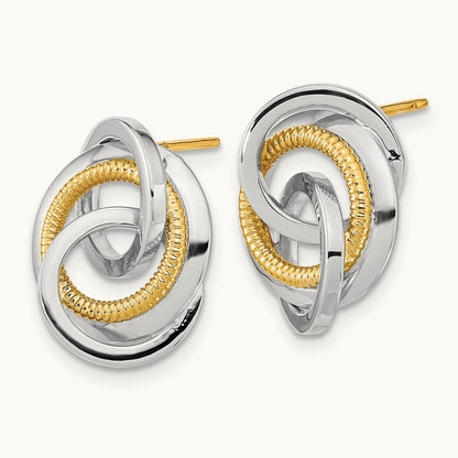 Polished & Textured Post Earrings — photo set