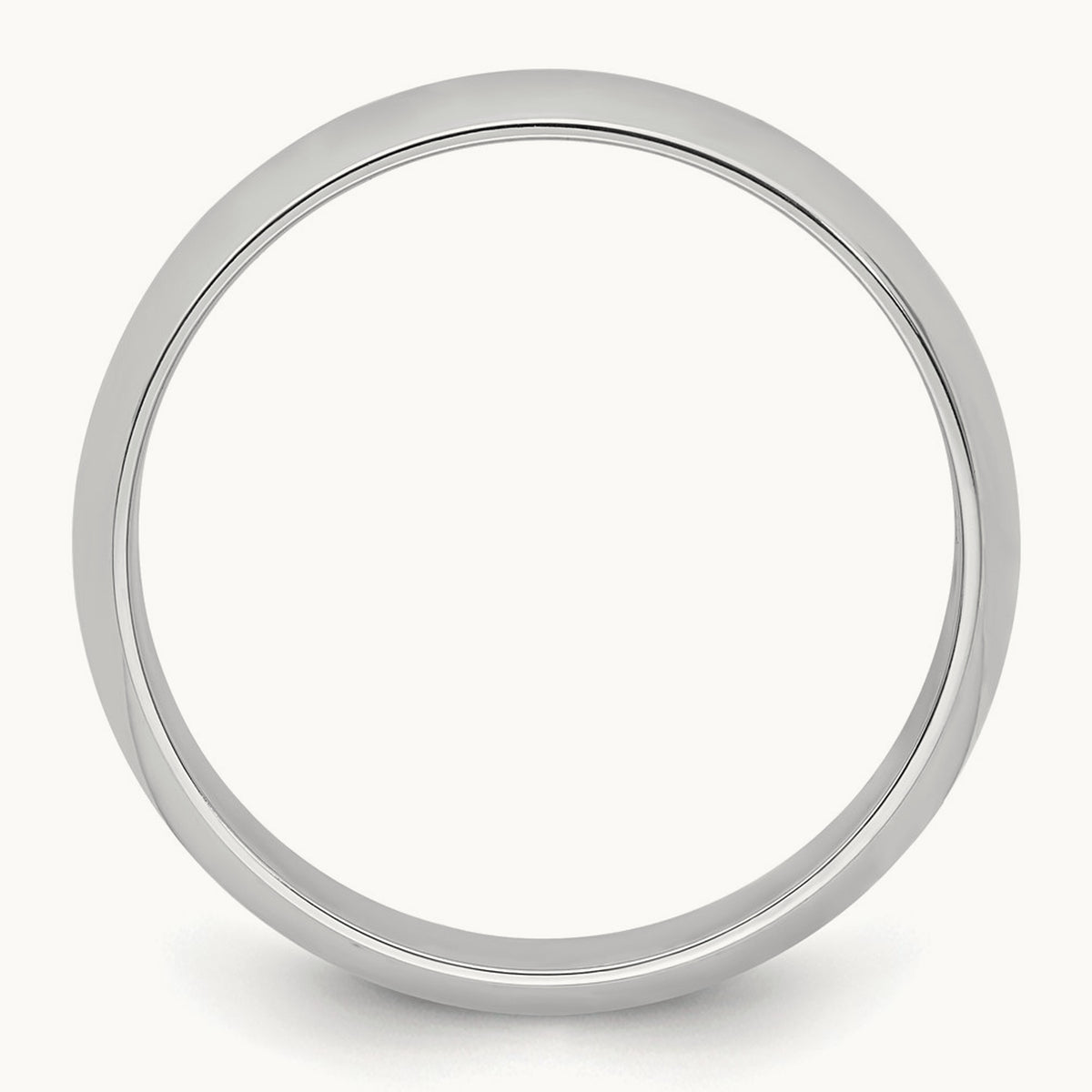 Half-Round Wedding Band — Platinum, 6mm