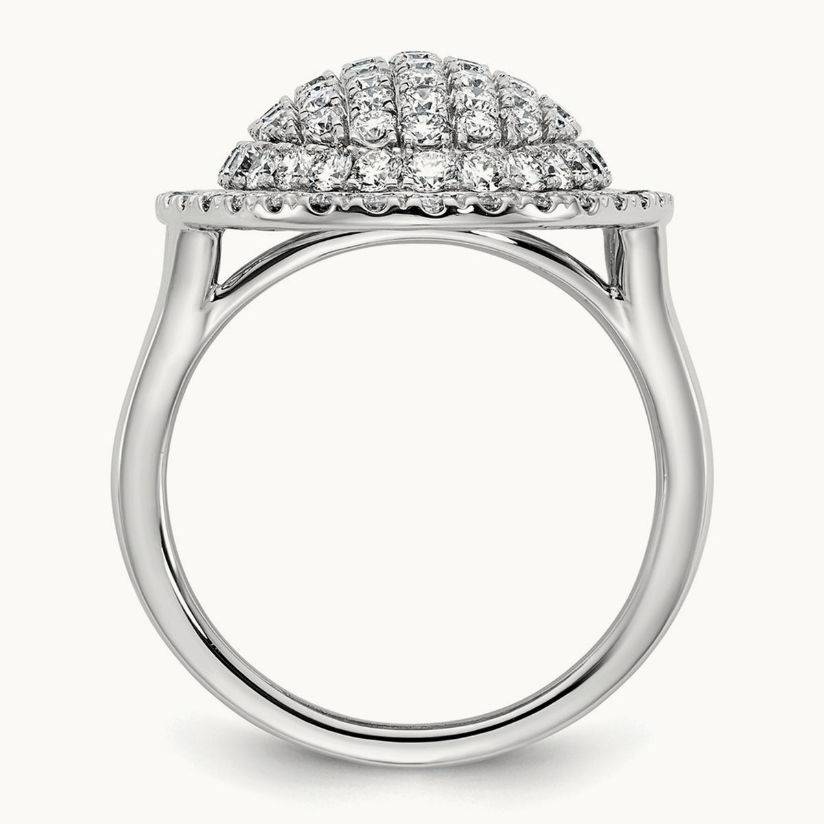 Fashion Ring, 2.25 ct tw Lab-Grown Diamond — 14K White Gold