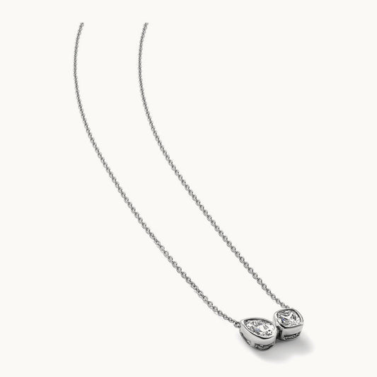 2 Stone Necklace, 1.00 ct tw Lab-Grown Diamond