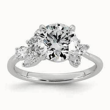 Round Center Ring, 2.50 ct tw Lab-Grown Diamond