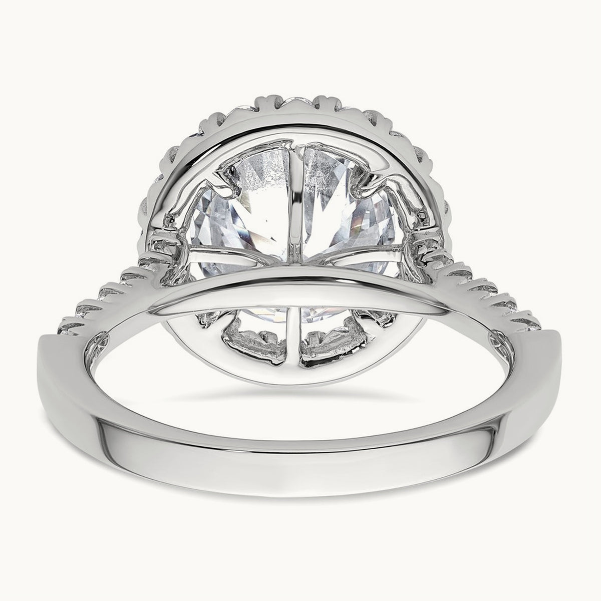 Semi-Mount Engagement Ring, 0.25-0.50 ct tw Lab-Grown Diamond — 5/8 ct (holds 3 ct center) · VS/SI (Great), 14K White Gold, 7