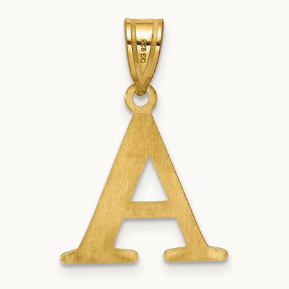 Line Epoxy Initial Pendant, 14K Yellow Gold