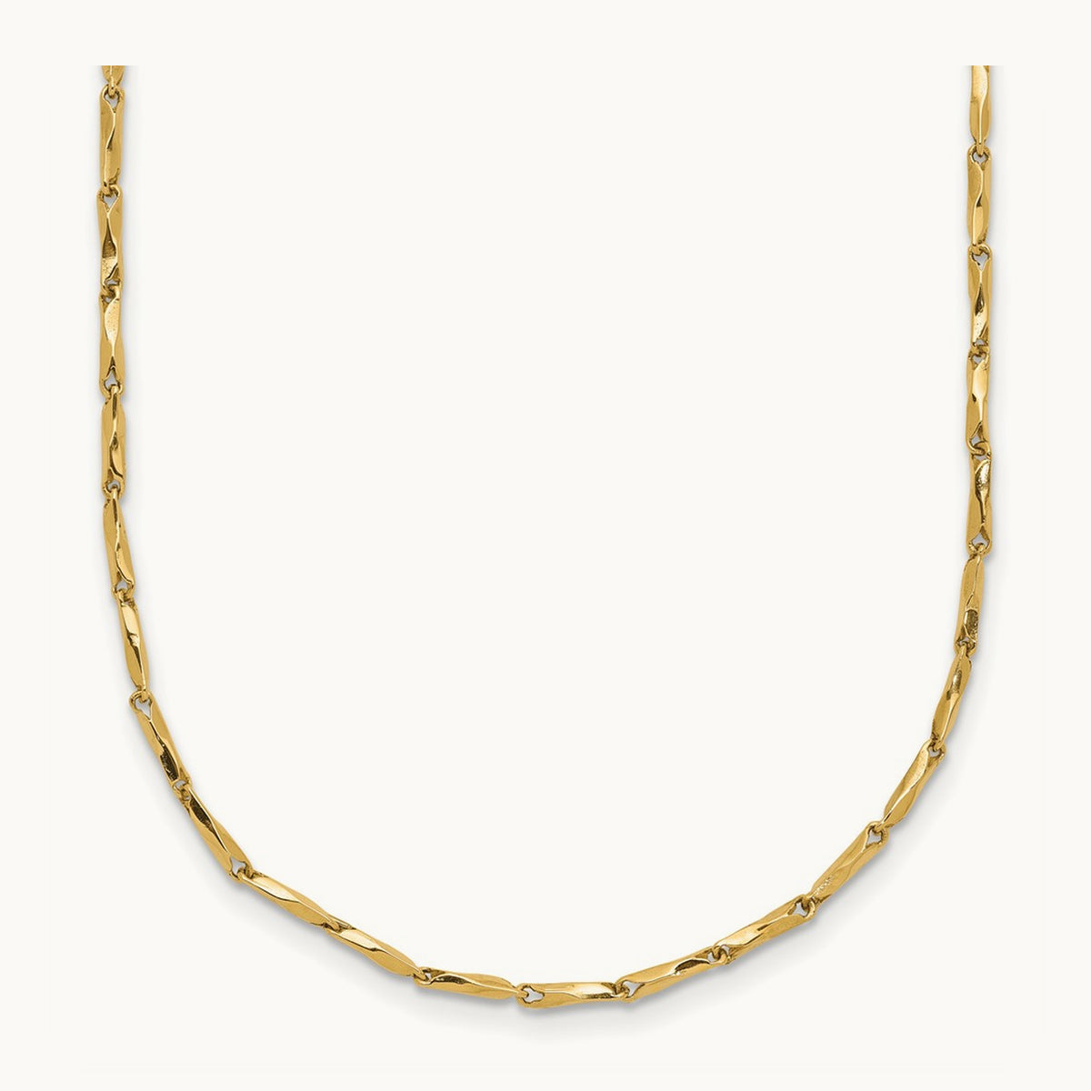 Polished Fancy Link 17in Necklace, 14K