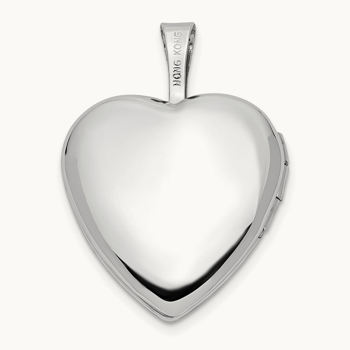 Double Hearts Locket — 14K White Gold