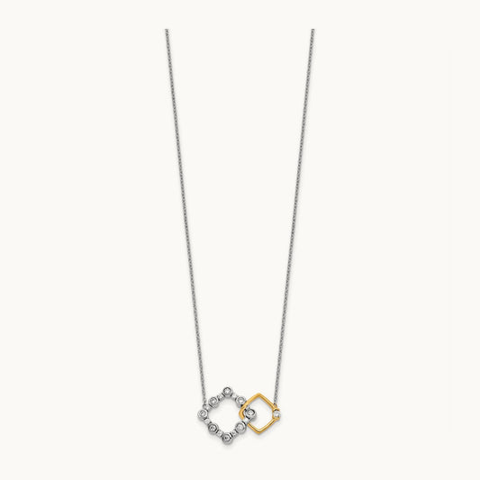 Square Interlock Necklace, 0.50 ct tw Lab-Grown Diamond