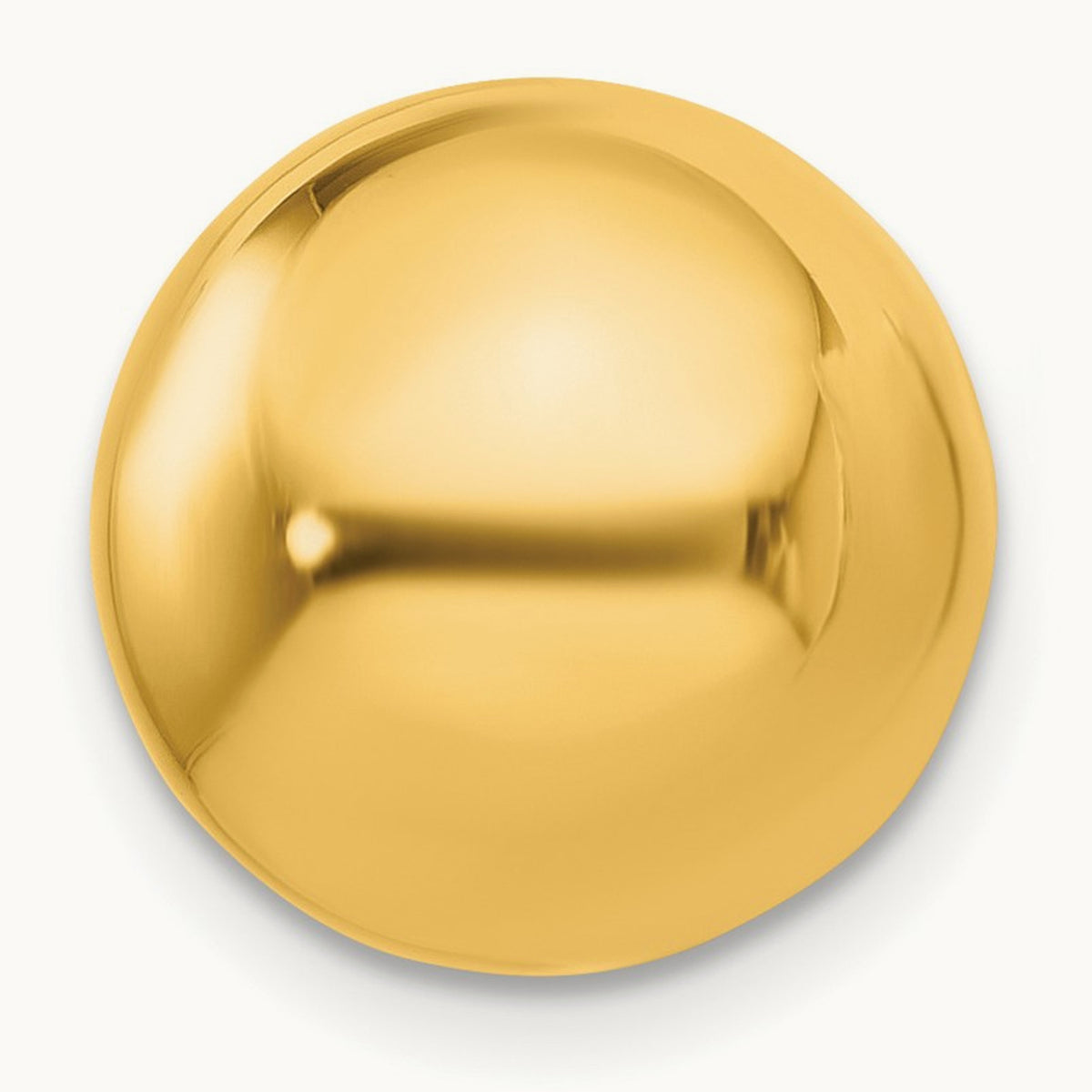 Single Polished Half Ball Post Earring — 12mm