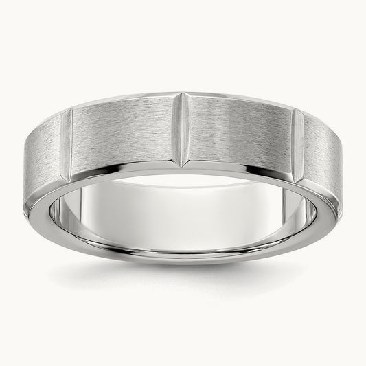 Brushed and Polished Grooved Band — photo set