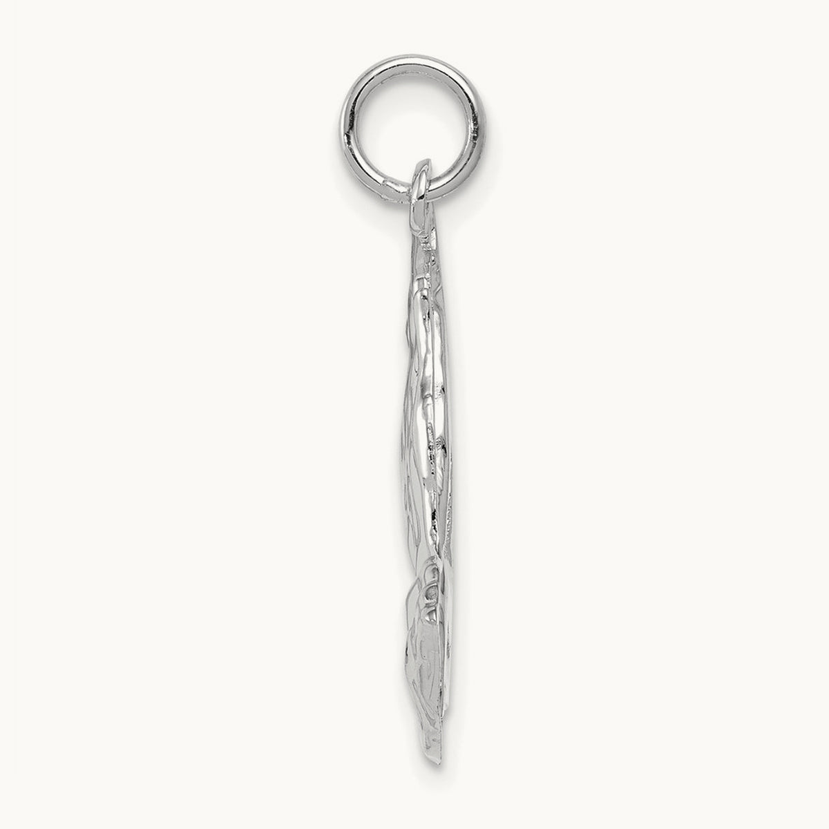 Praying Hands Pendant — 14K White Gold