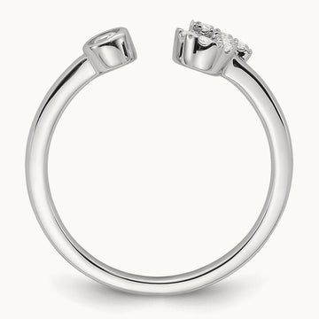 Initial J Adjustable Ring, 0.15 ct tw Lab-Grown Diamond