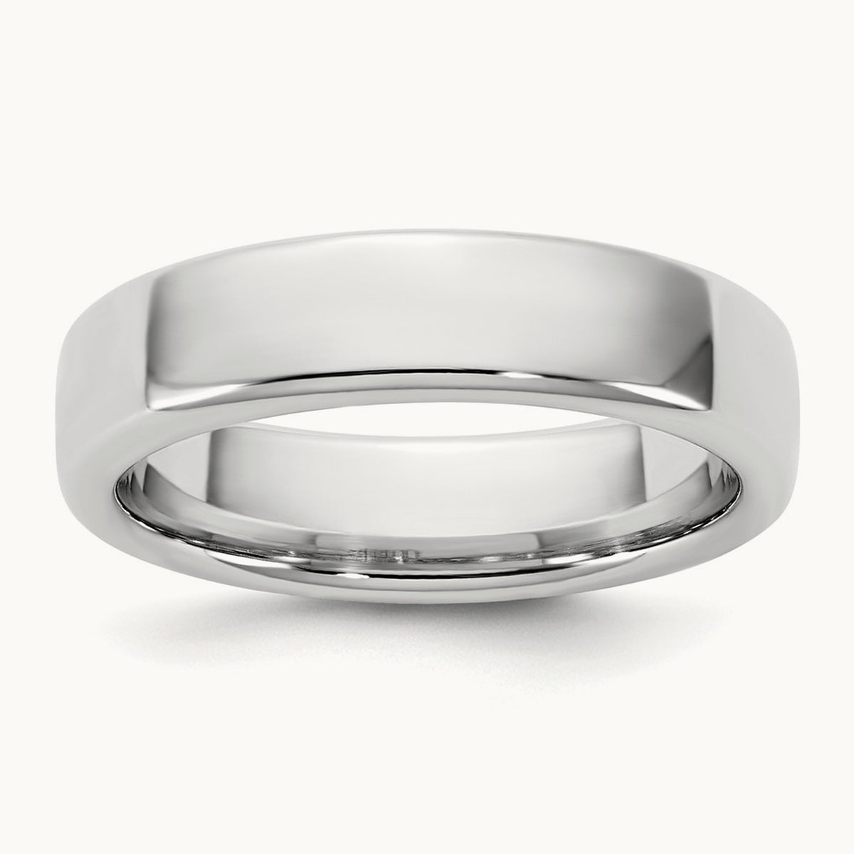 European Comfort Fit Band — 14K White Gold, 5mm