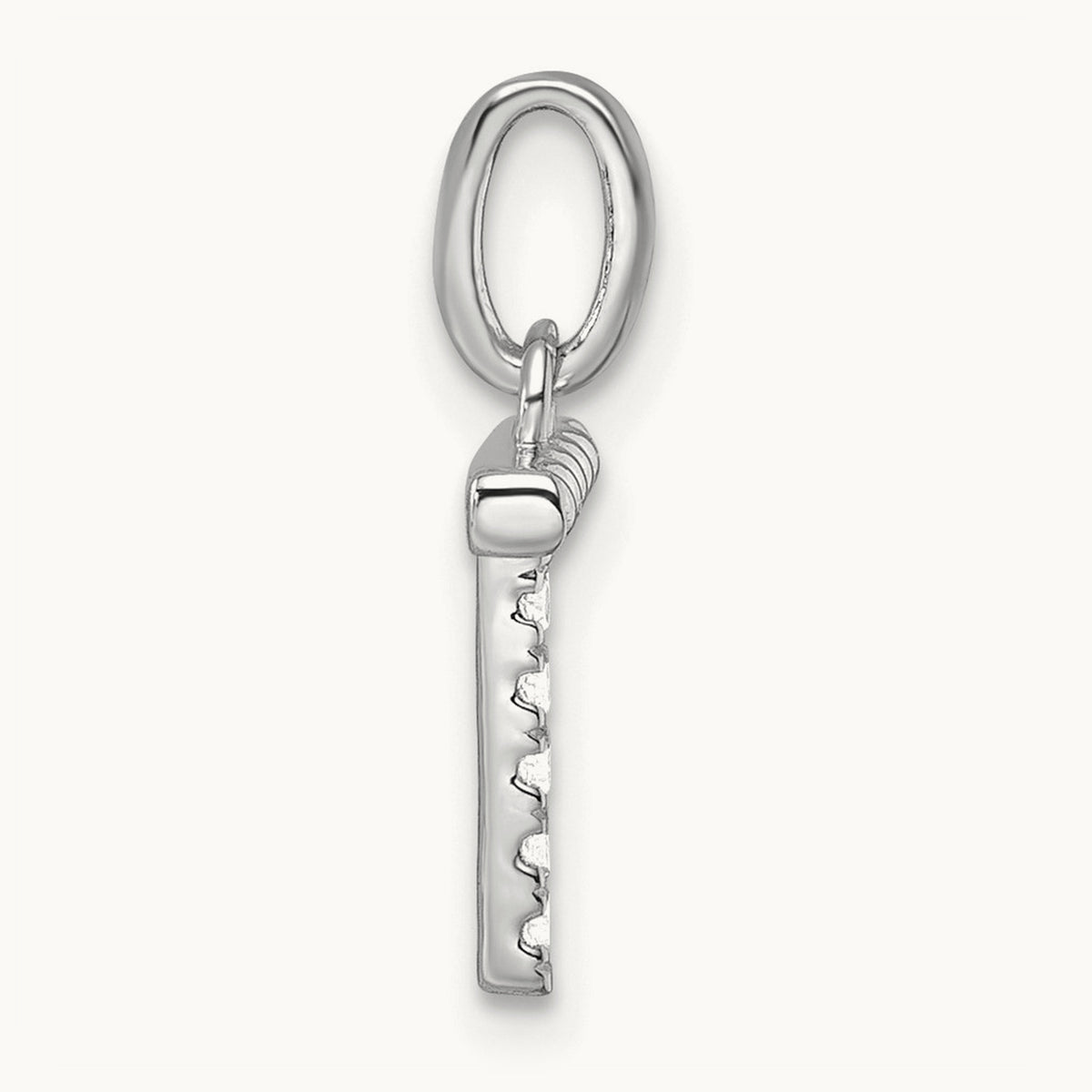 Twisted Diamond Charm — 14K White Gold, T