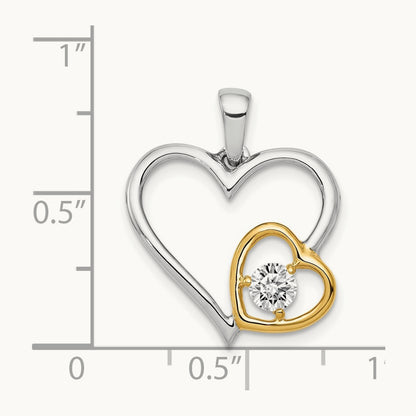 1/5ct. Diamond Double Heart Pendant — photo set