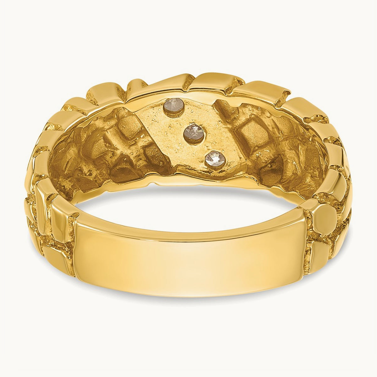 IBGoodman Men's Diamond Nugget Complete Ring, 14K