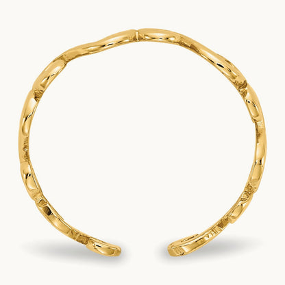 Swirl Toe Ring, 14K