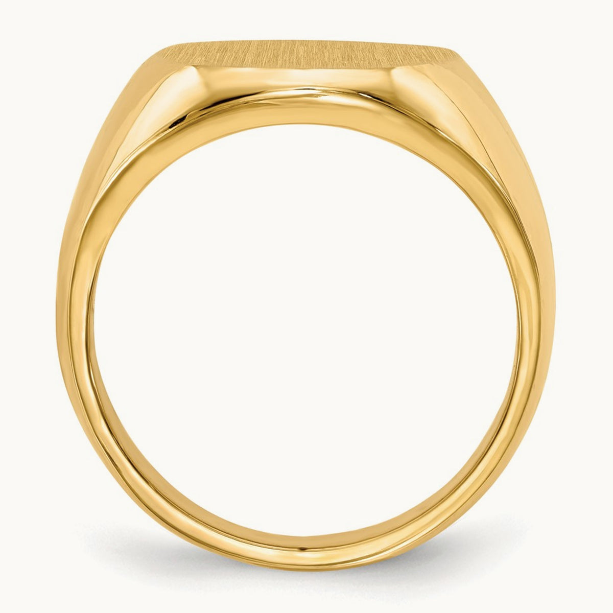 14.5x17. Closed Back Mens Signet Ring, 5mm, 14K