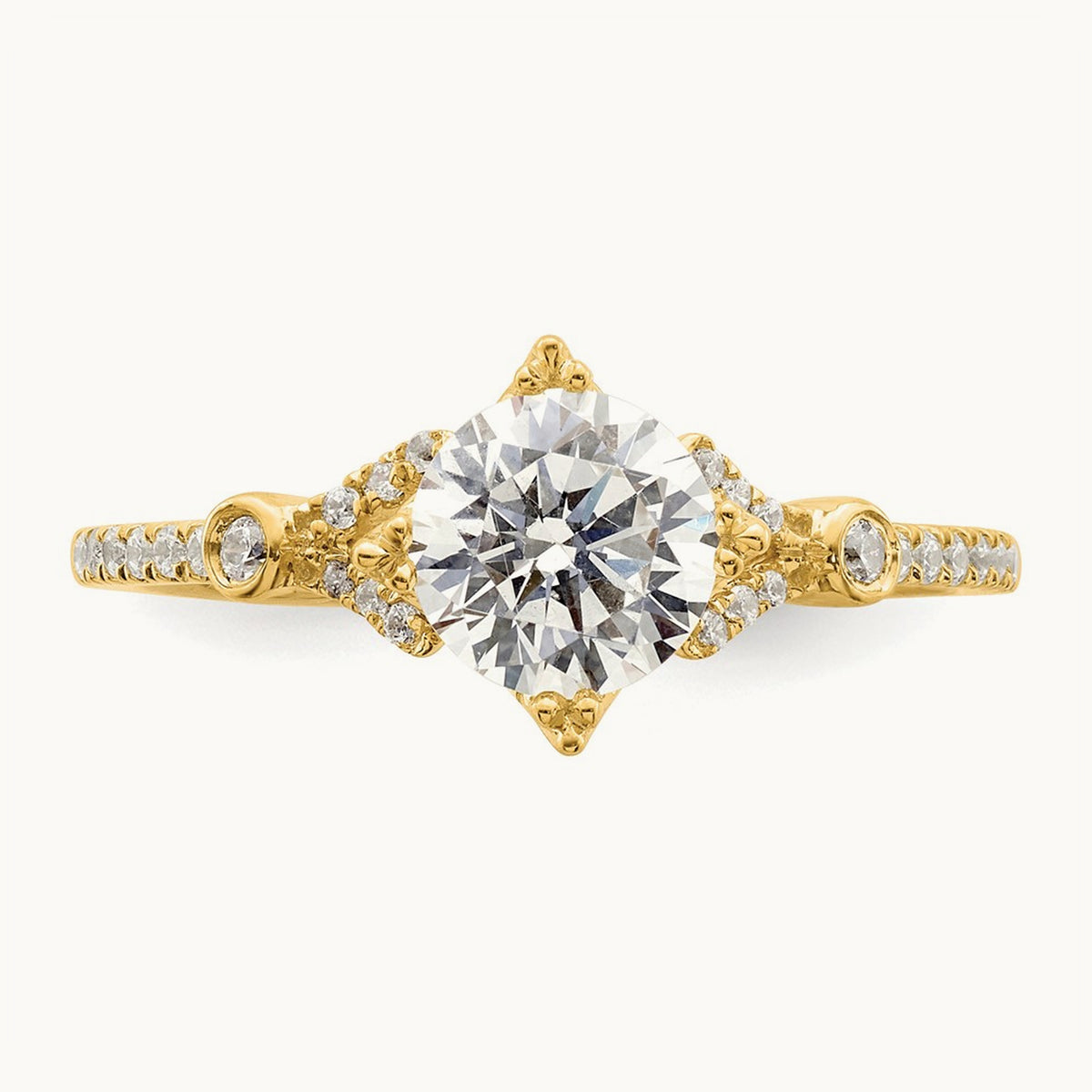 1ct Round Semi-Mount Engagement Dia Ring, 14K Gold