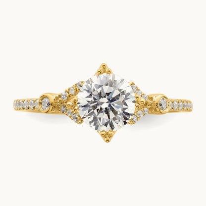 1ct Round Semi-Mount Engagement Dia Ring, 14K Gold