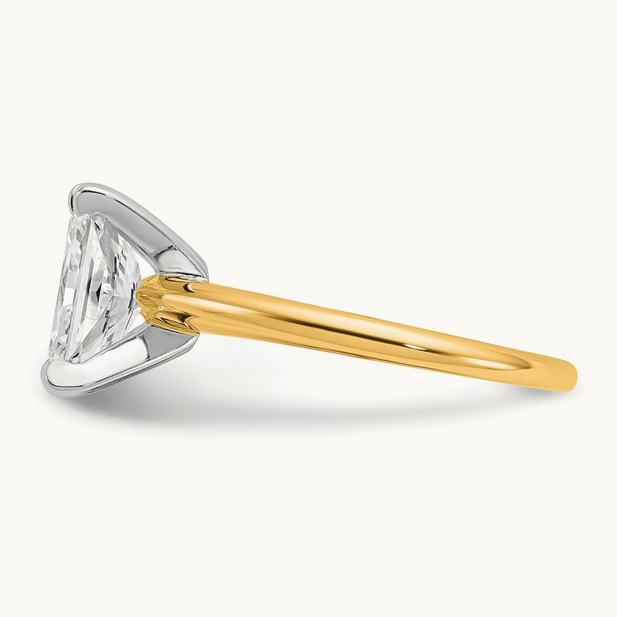 Radiant Solitaire Engagement Ring, 0.50-5.00 ct tw Lab-Grown Diamond — 2 ct, 14K Two-Tone
