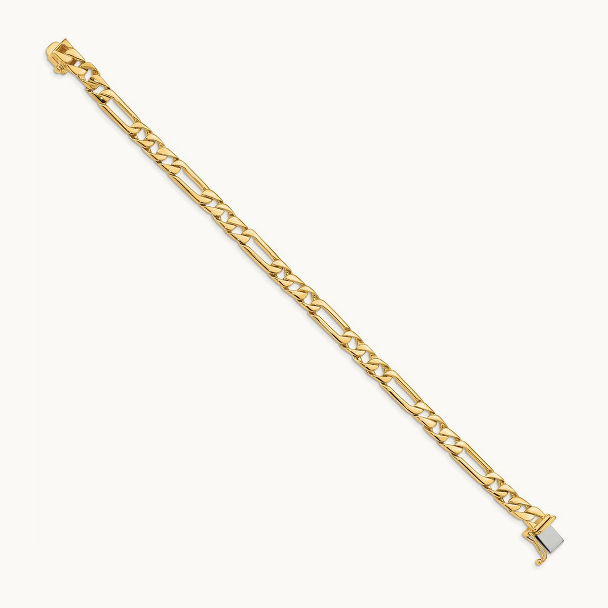 Hand-polished Fancy Link Bracelet, 6mm, 14K