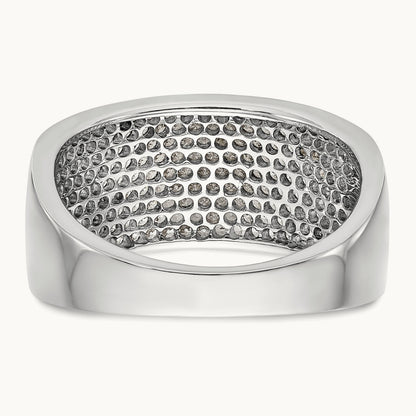 Micro Pave Diamond Band, 14K White Gold