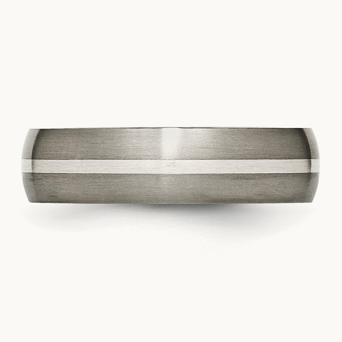 Brushed with Sterling Silver Inlay Band — photo set