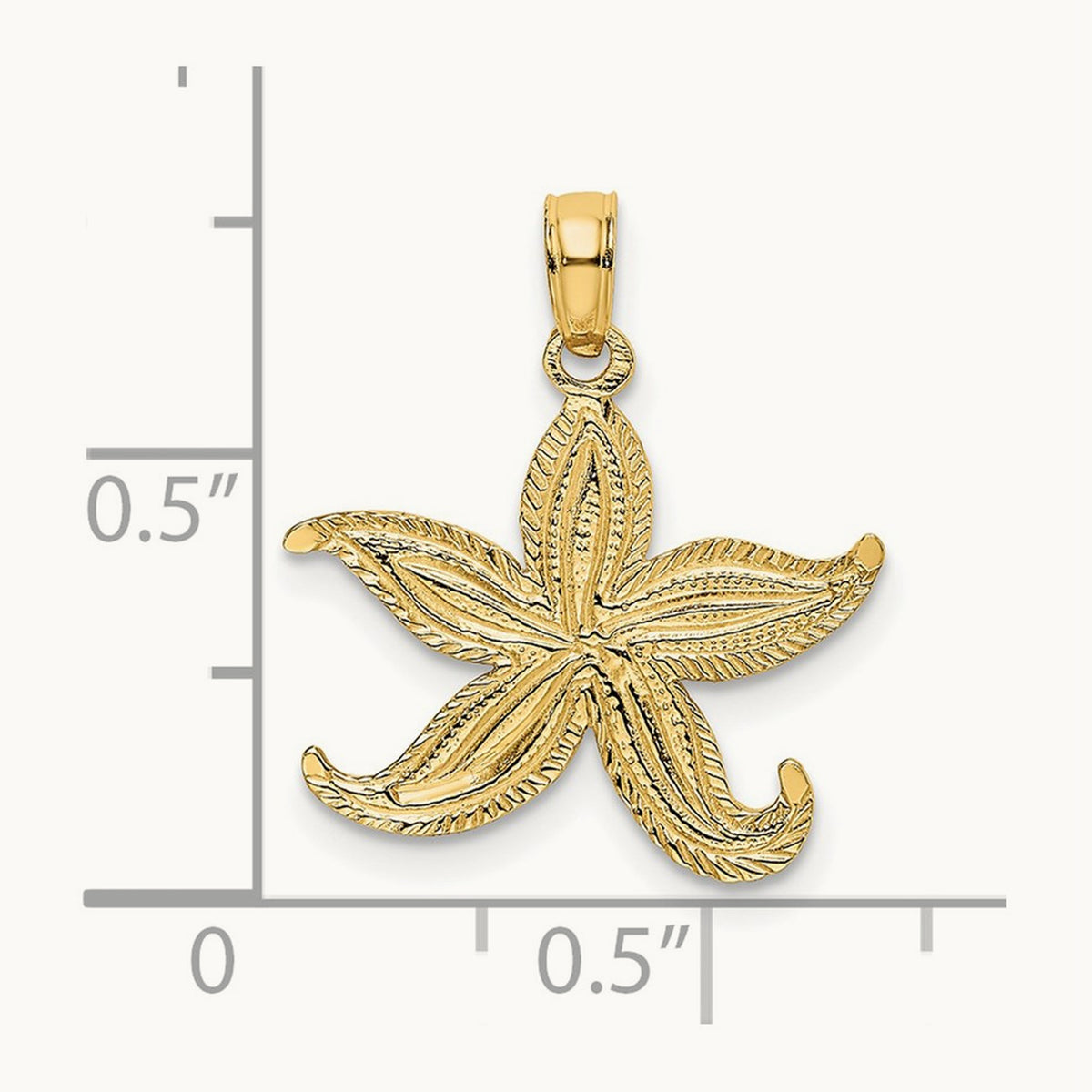 Flat Starfish Charm — 18mm