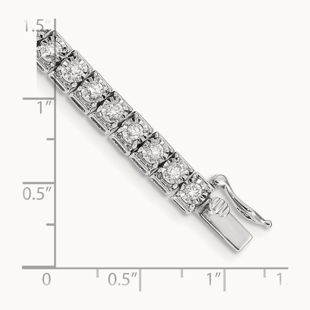 7.25 inch Diamond Tennis Bracelet, 14K White Gold