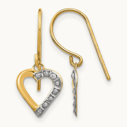 Diamond Fascination Diamond Dust/Accent Heart Earrings, 14K