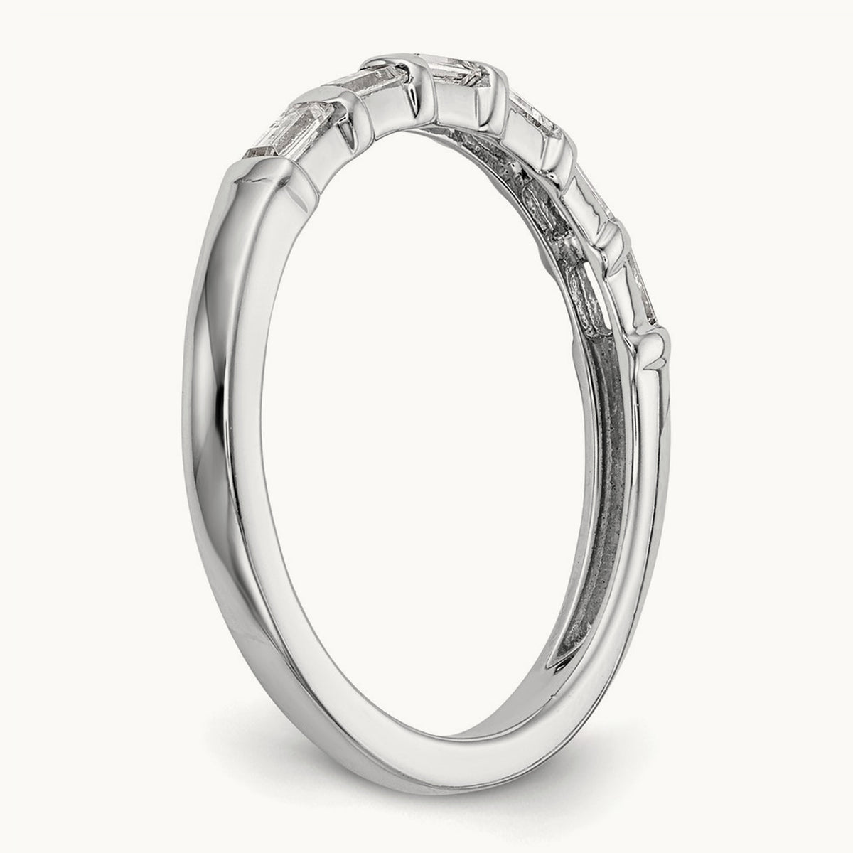 Diamond Wedding Band, 14K White Gold