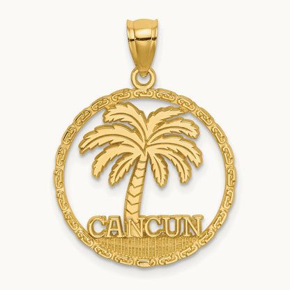 CANCUN Palm Tree Circle Charm — photo set