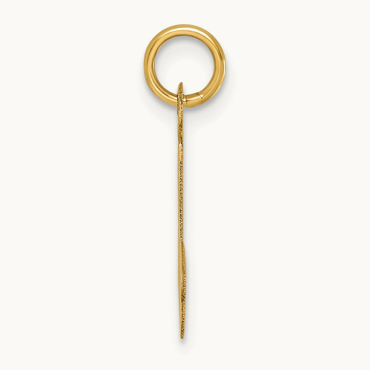 Medium Script Initial Charm — 14K Yellow Gold, J