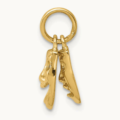 Comedy/Tragedy 2-Piece Charm, 14K