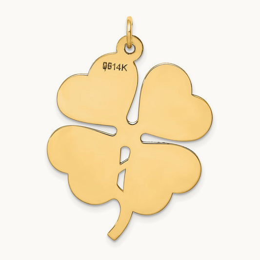 Plain .018 Gauge Engravable Clover Disc Charm — photo set