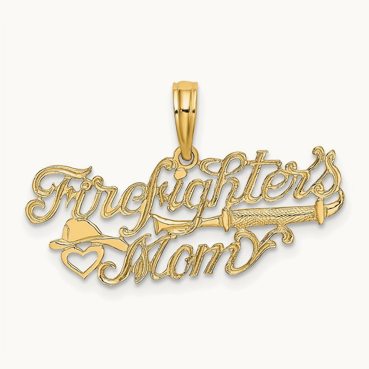 FIREFIGHTER'S MOM Charm, 14K