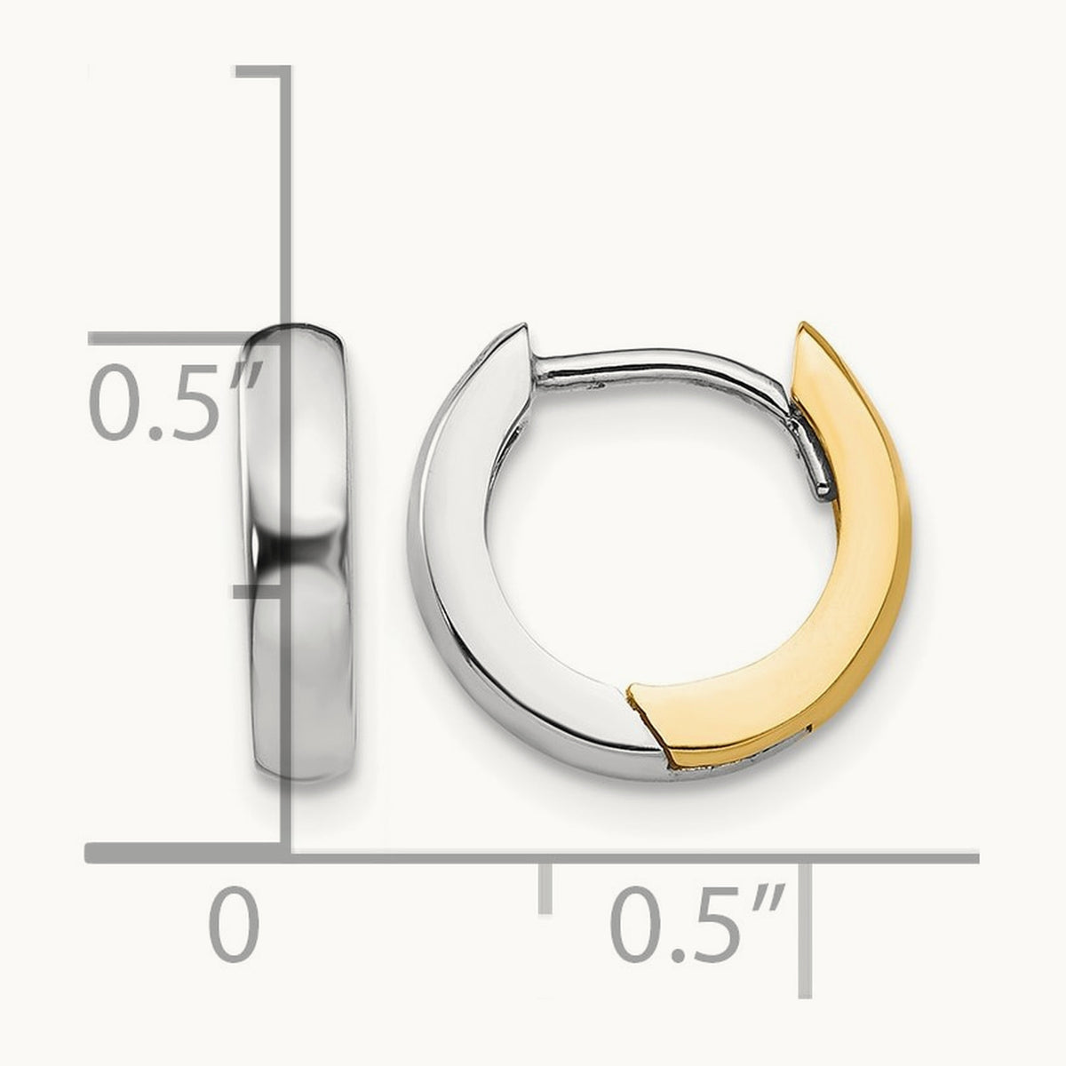 Round Hinged Hoop Earrings — 2.5mm