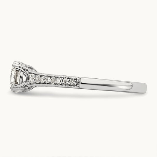 3/4ct Round Semi-Mount Engagement Dia Ring, 14K White Gold