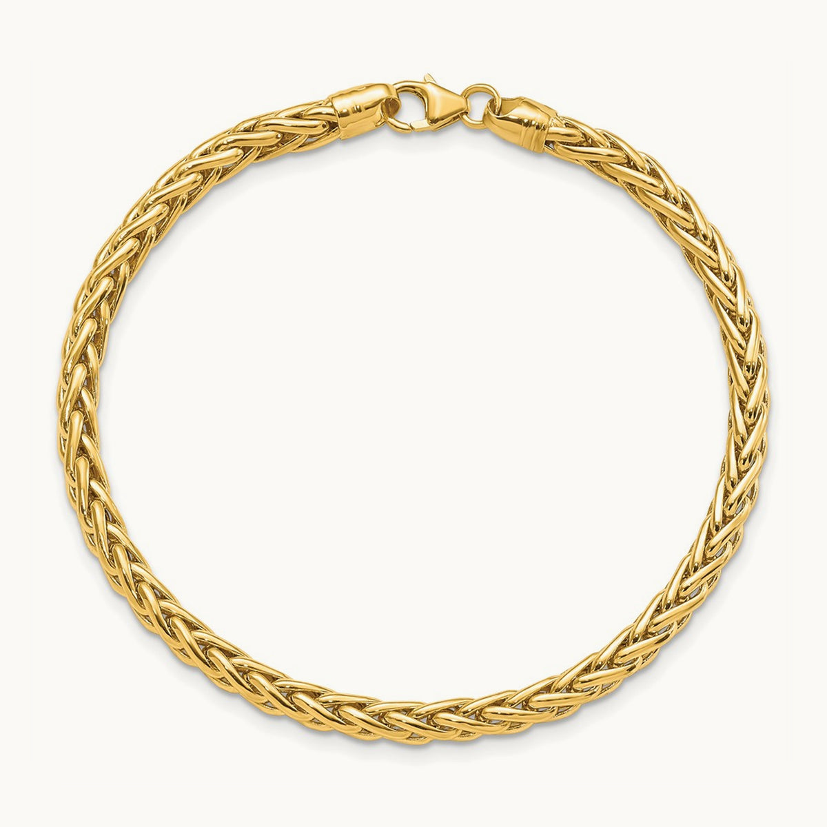 Polished Fancy Link Bracelet, 14K
